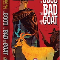 The Good The Bad and The Goat kaartspel met western stijl illustratie
