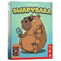 Swapbara kaartspel met grappige capibara illustratie